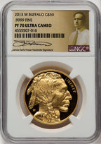 2013-W $50 One-Ounce Gold Buffalo NGC PF70 (777889007)