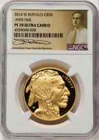 2014-W $50 One-Ounce Gold Buffalo NGC PF70 (777889008)
