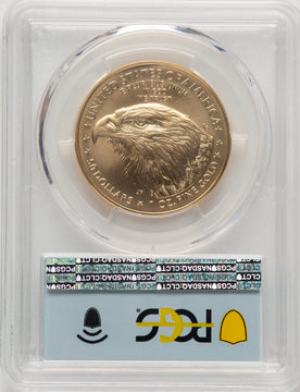 2022-W One-Ounce Gold Eagle Burnished FDI FDI Flag PCGS MS70
