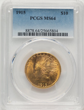 1915 $10 Indian Eagle PCGS MS64 (777889014)
