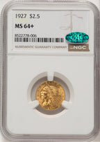 1927 $2.50 CAC Indian Quarter Eagle NGC MS64+