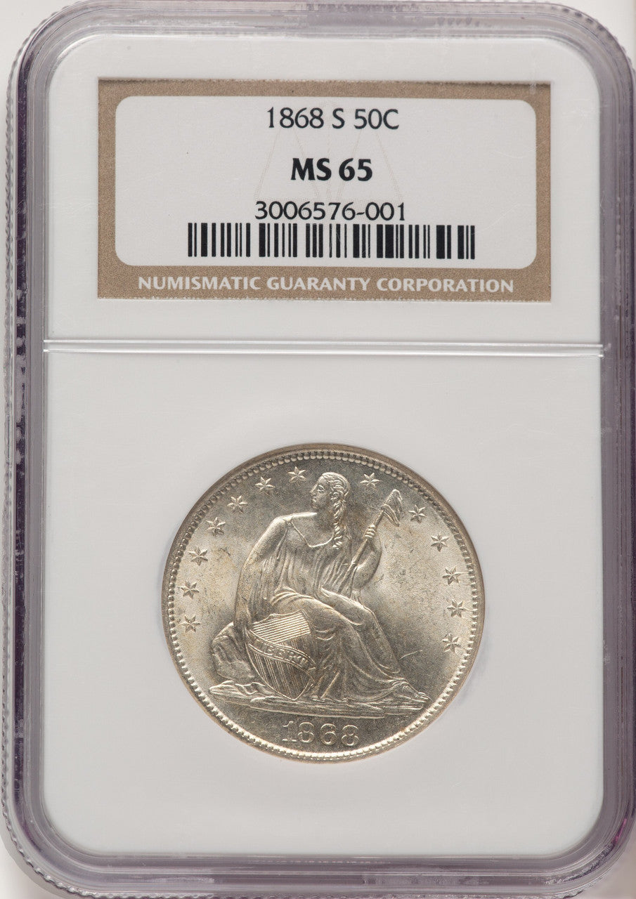 1868-S 50C Seated Half Dollar NGC MS65