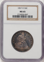 1857-O 50C Seated Half Dollar NGC MS65