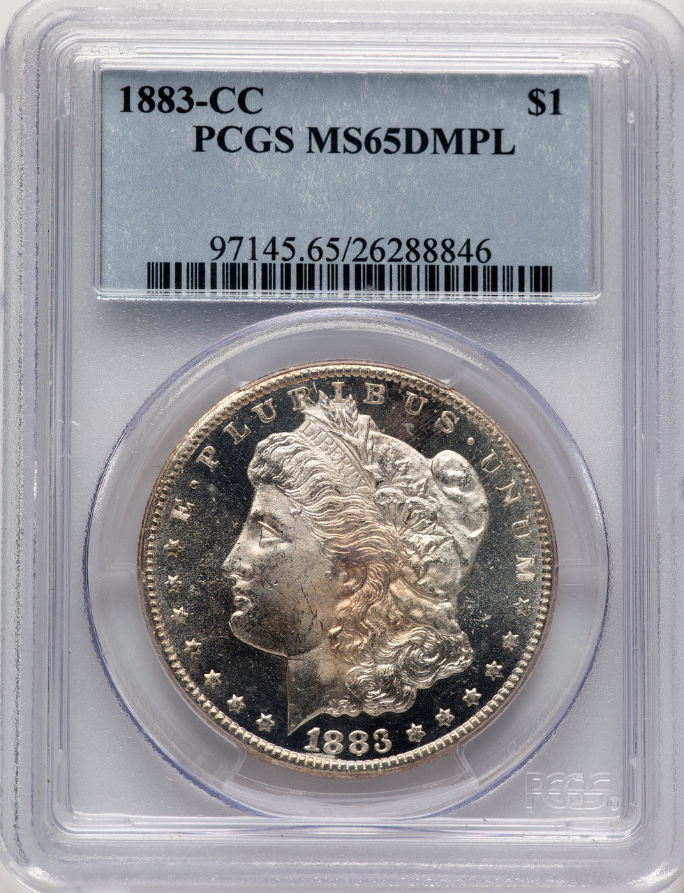 1883-CC DM Morgan Dollar PCGS MS65