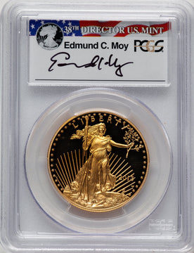 2013-W $50 One-Ounce Gold Eagle First Strike Moy Signature FS PCGS PR70 Ed Moy (521152001)