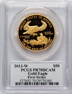 2013-W $50 One-Ounce Gold Eagle First Strike Moy Signature FS PCGS PR70 Ed Moy (521152001)