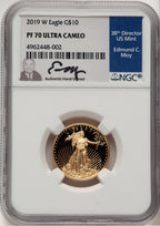 2019-W $10 Quarter-Ounce Gold Eagle NGC PF70 Ed Moy