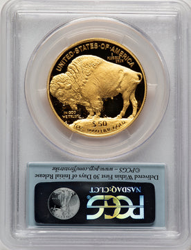 2015-W $50 One-Ounce Gold Buffalo First Strike FS Bison Label PCGS PR70 (507195001)