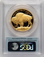 2015-W $50 One-Ounce Gold Buffalo First Strike FS Bison Label PCGS PR70 (507195001)