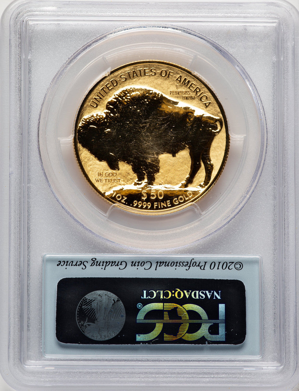 2013-W $50 One-Ounce Gold Buffalo Reverse Proof 100th Anniversary Bison Label PCGS PR70