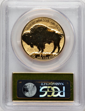 2013-W $50 One-Ounce Gold Buffalo Reverse Proof First Strike Gold Foil PCGS PR70 (521291004)