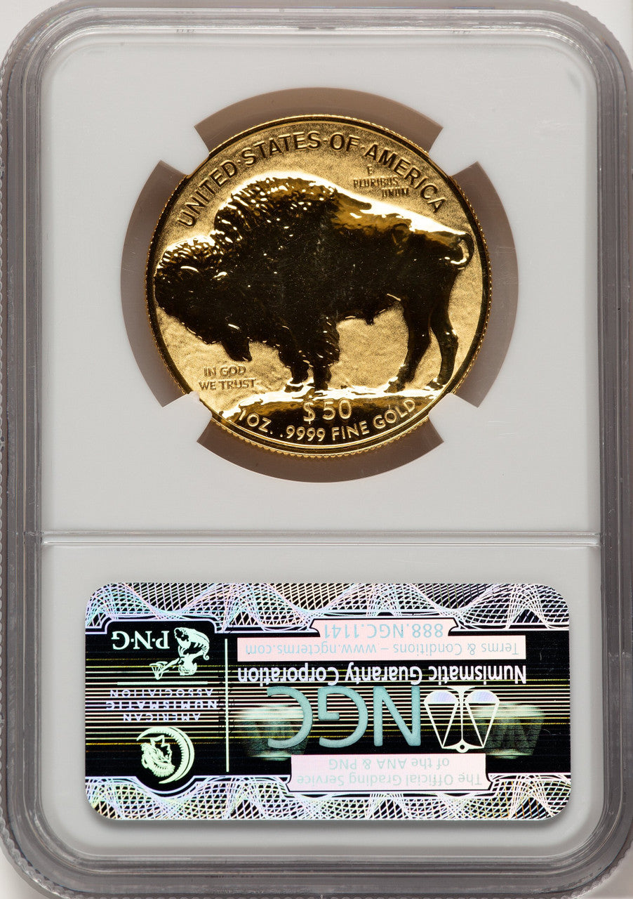 2013-W $50 One-Ounce Gold Buffalo Reverse Proof First Strike ER Blue NGC PF70