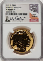 2013-W $50 Gold Buffalo Reverse Proof  NGC PF70 Don Everhart