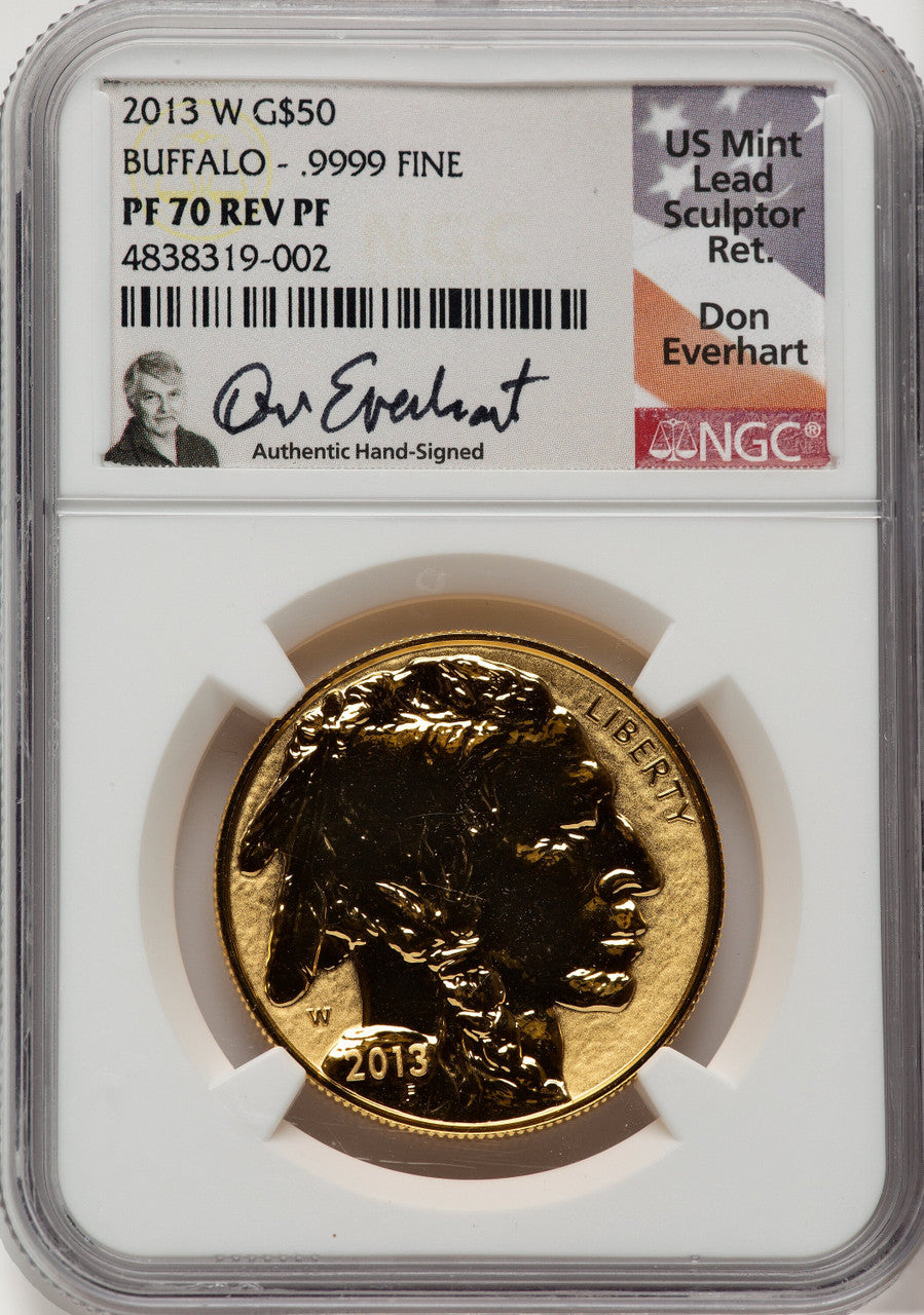 2013-W $50 Gold Buffalo Reverse Proof  NGC PF70 Don Everhart