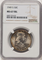 1949-S 50C FL Franklin Half Dollar NGC MS67 (778049023)