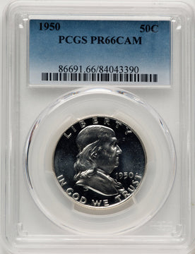 1950 50C CA Proof Franklin Half Dollar PCGS PR66