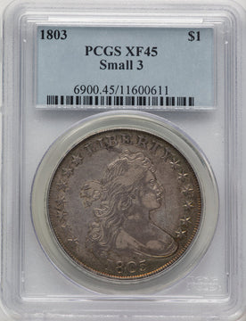 1803 Small 3 Early Dollar PCGS XF45