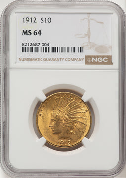 1912 $10 Indian Eagle NGC MS64 (521173007)