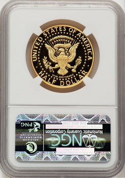 2014-W 50C Kennedy Gold 50th Anniversary First Strike Proof Kennedy Half Dollar NGC PR70 (521119021)