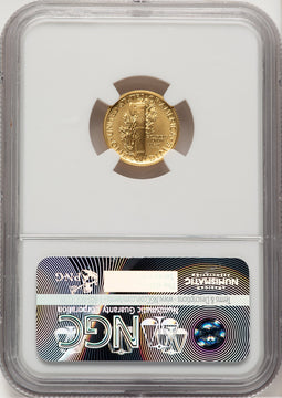2016-W 10C Mercury Dime 100th Anniversary Gold Centennial 100th Anniversary NGC MS70