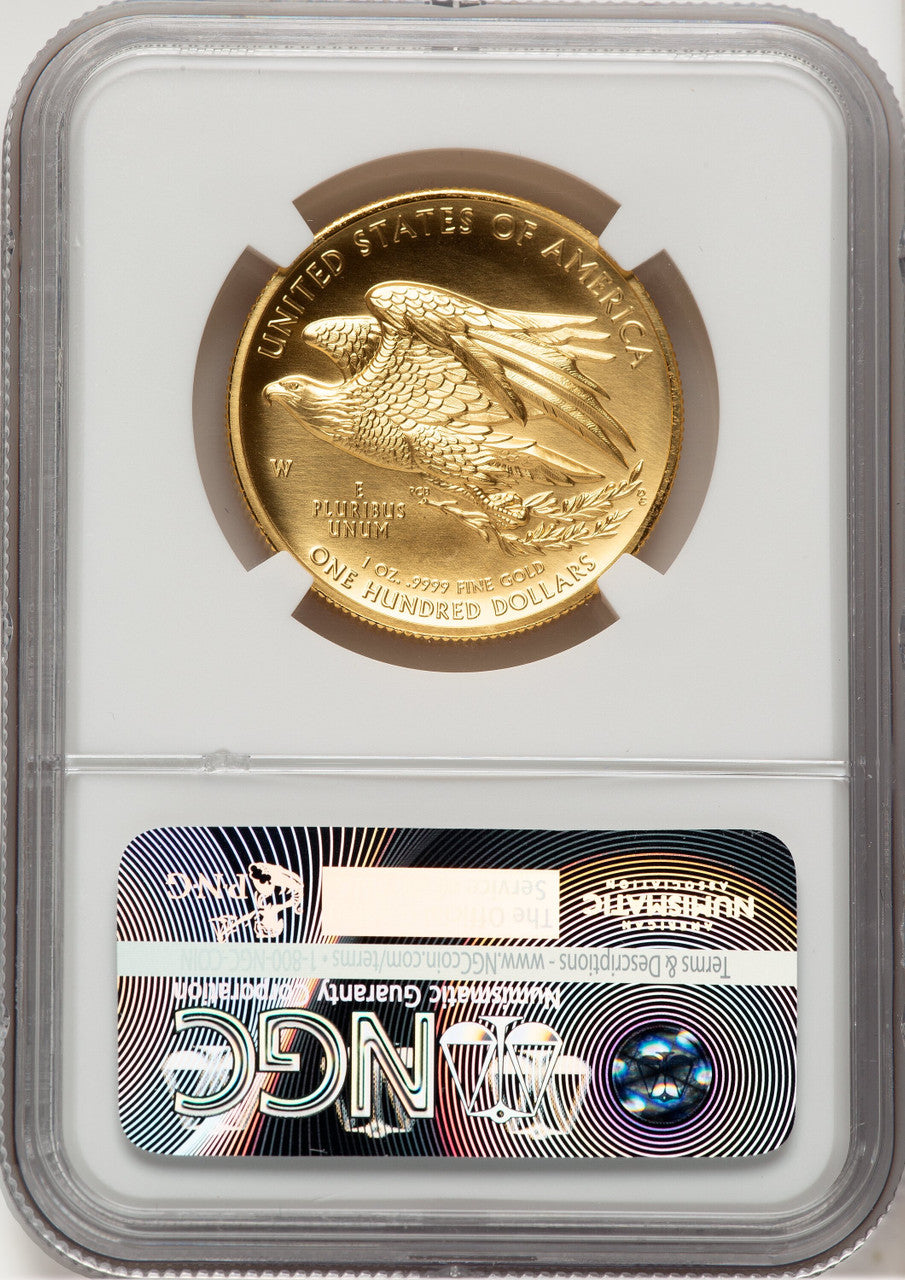2015-W G$100 American Liberty High Relief ER 2015 HR Label NGC MS70