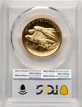 2015-W G$100 American Liberty High Relief Blue Gradient PCGS MS70