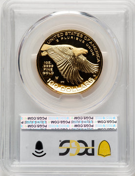 2017-W G$100 American Liberty High Relief Blue Gradient PCGS PR70