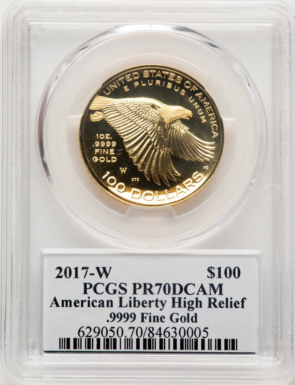 2017-W G$100 American Liberty High Relief PCGS PR70 (521291022)