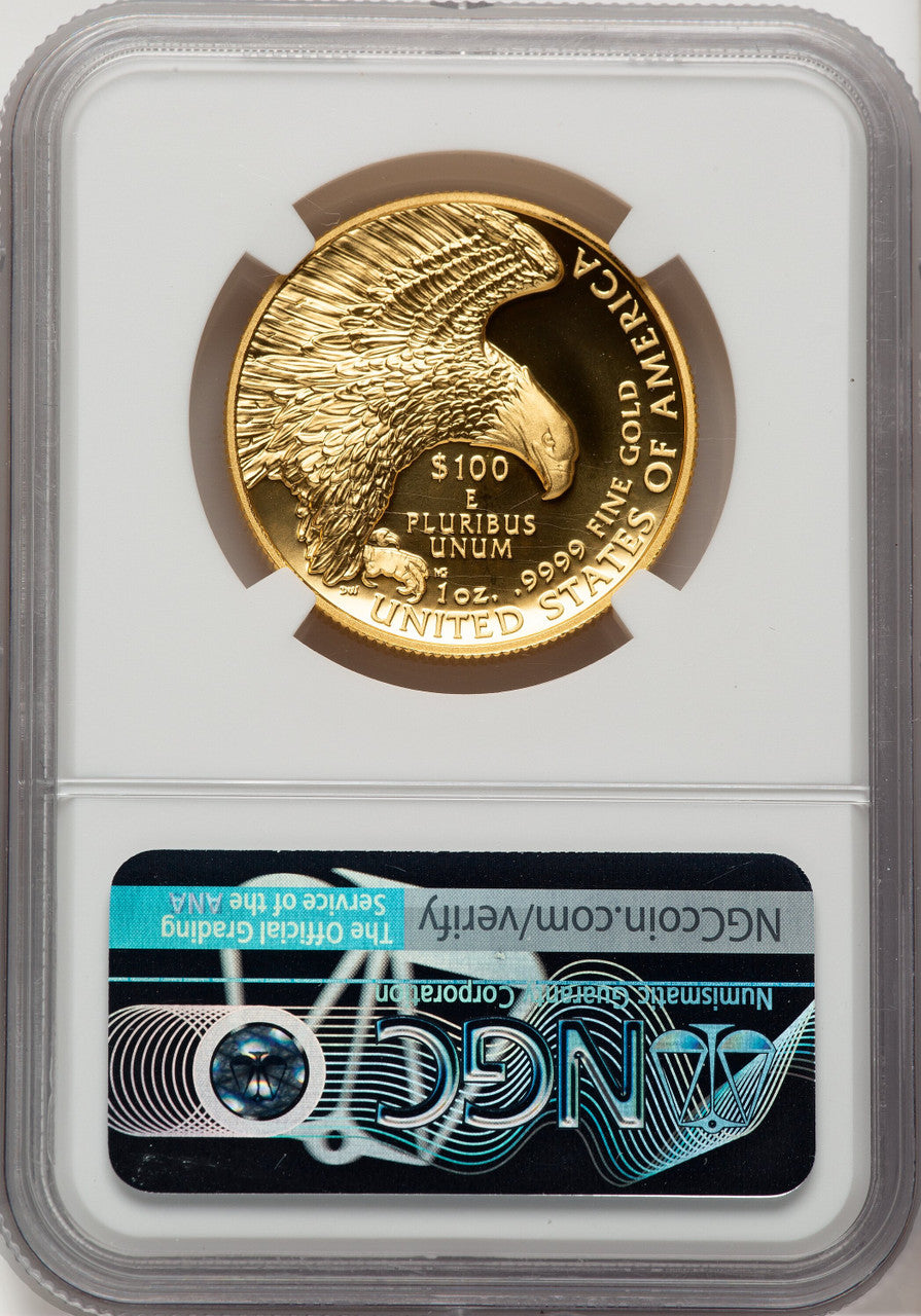 2019-W G$100 American Liberty High Relief Enhanced Kenneth Bressett Red Book NGC MS70