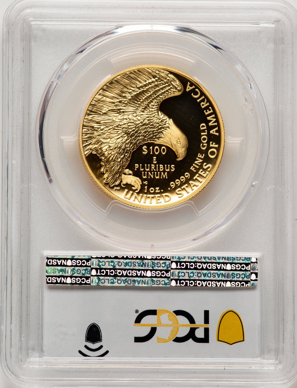 2019-W G$100 American Liberty High Relief Enhanced PL Mint Hoard Struck at West Point Label PCGS MS70