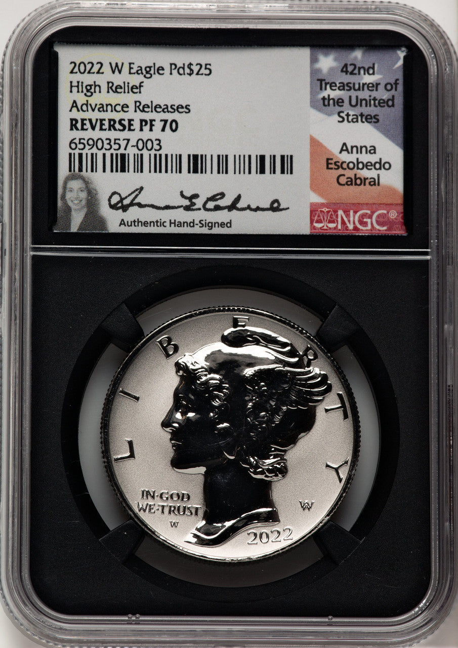 2022-W Palladium Eagle 1 oz REV Anna Cabral NGC PF70