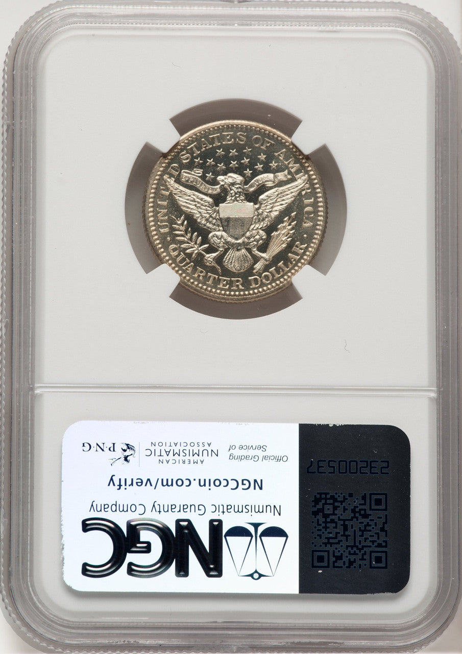 1911 25C CA Proof Barber Quarter NGC PR67