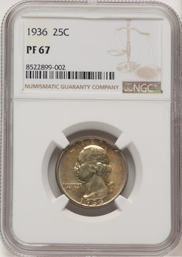 1936 25C Proof Washington Quarter NGC PR67 (506968027)
