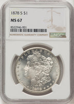1878-S Morgan Dollar NGC MS67 (765339001)