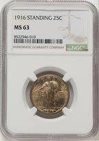 1916 25C Standing Liberty Standing Liberty Quarter NGC MS63