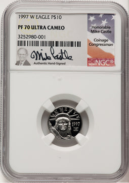 1997-W Platinum American Eagle 4-Coin Set NGC PF70 Mike Castle