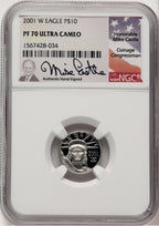 2001-W Platinum American Eagle 4-Coin Set NGC PF70 Mike Castle