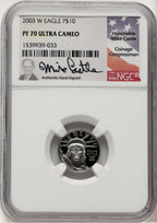 2003-W Platinum American Eagle 4-Coin Set NGC PF70 Mike Castle