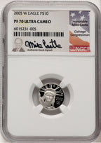 2005-W Platinum American Eagle 4-Coin Set NGC PF70 Mike Castle