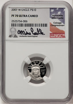 2007-W Platinum American Eagle 4-Coin Set ER NGC PF70 Mike Castle