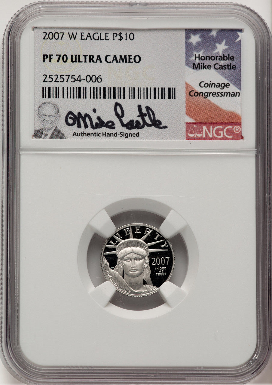 2007-W Platinum American Eagle 4-Coin Set ER NGC PF70 Mike Castle