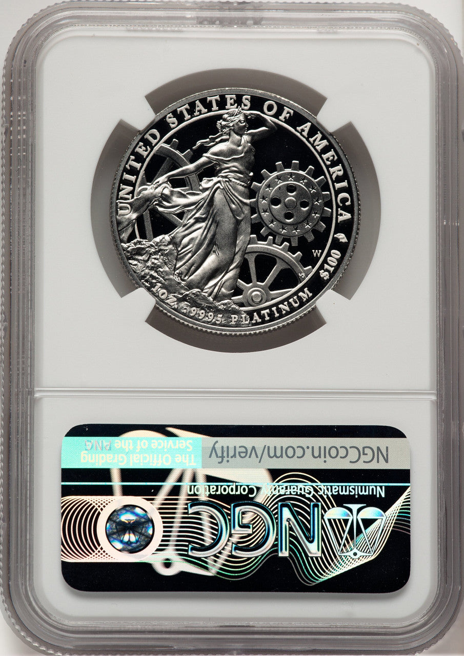 2013-W $100 Platinum Eagle First Strike ER Mike Castle NGC PF70