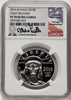 2016-W $100 One-Ounce Platinum Eagle First Strike ER Mike Castle NGC PF70