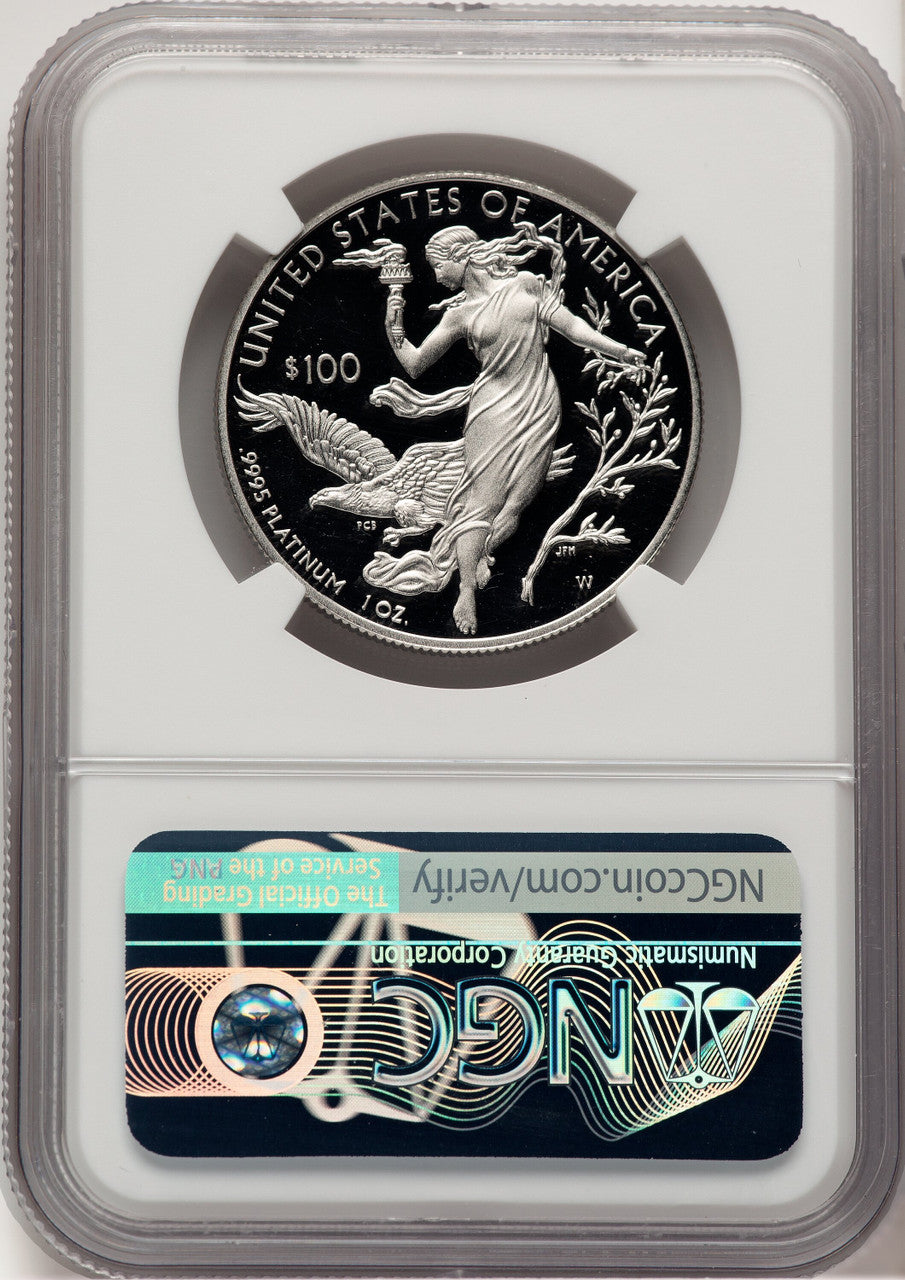 2016-W $100 One-Ounce Platinum Eagle First Strike ER Mike Castle NGC PF70