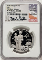 2018-W $100 One Ounce Platinum Eagle Life Mike Castle NGC PF70
