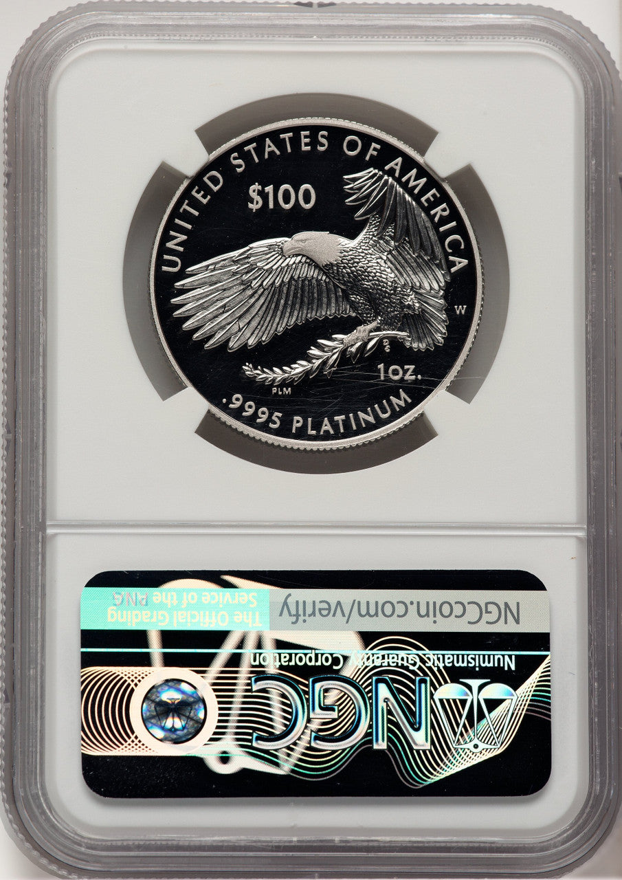 2018-W $100 One Ounce Platinum Eagle Life Mike Castle NGC PF70