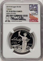 2019-W $100 One-Ounce Platinum Eagle Liberty Mike Castle NGC PF70