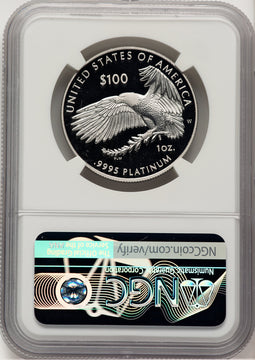 2020-W $100 One Ounce Platinum Eagle Happiness PRDC FDI Mike Castle NGC PF70