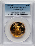 1995-W $25 Half-Ounce Gold Eagle Blue Gradient PCGS PR70
