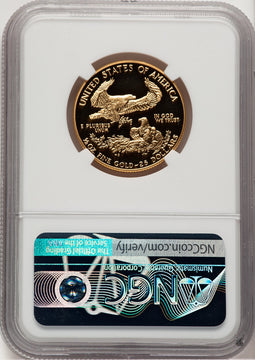 1990-P $25 Half-Ounce Gold Eagle Don Everhart NGC PF70 (774410001)